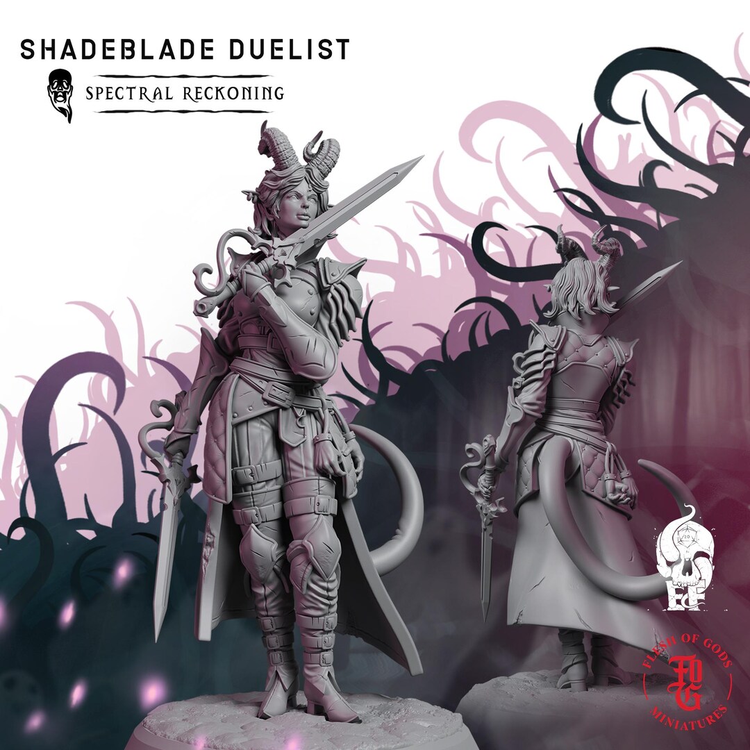 Shadeblade Duelist | Fantasy Tabletop Miniature - 28MM - 100MM ...