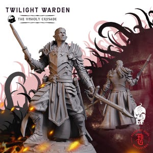 Guardián del Crepúsculo / Miniatura de fantasía para juegos de mesa - 28 mm - 100 mm / Dungeons and Dragons DND