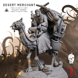 Desert Merchant | Fantasy Tabletop Miniature - 28MM - 54MM | Dungeons and Dragons DND