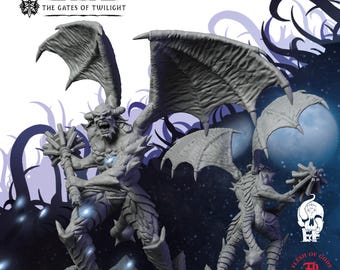 Pit Fiend / Miniatura de mesa de fantasía - 28 MM - 54 MM / Dungeons and Dragons DND