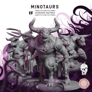 Minotaurs | 3D Printed Fantasy Tabletop Miniatures - 28MM - 100MM| Dungeons and Dragons DND