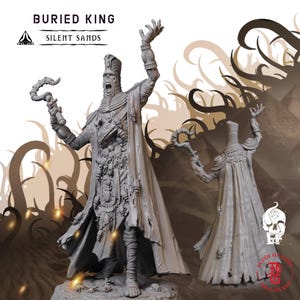 Buried King | Fantasy Tabletop Miniature - 28MM - 100MM | Dungeons and Dragons DND