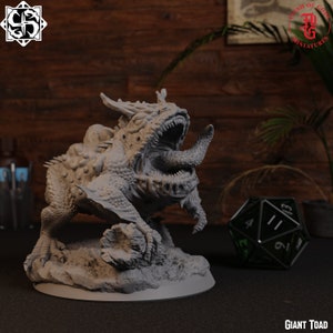 Giant Toad | Fantasy Tabletop Miniature - 28MM - 54MM | Dungeons and Dragons DND