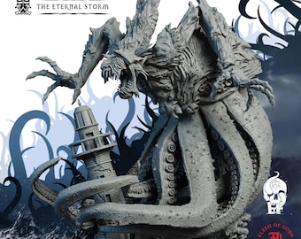 Ancient Kraken | Monster Miniature | High-Detail Resin Mini | DnD Tabletop RPG