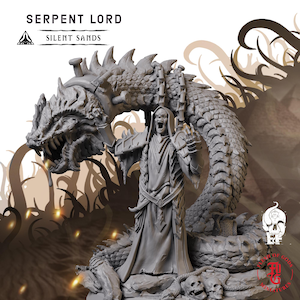 Serpent Lord | Fantasy Tabletop Miniature - 28MM - 54MM | Dungeons and Dragons DND