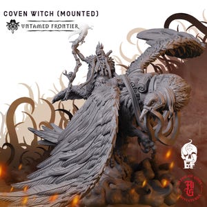 Vulture Coven Witch | Fantasy Tabletop Miniature - 28MM - 54MM | Dungeons and Dragons DND