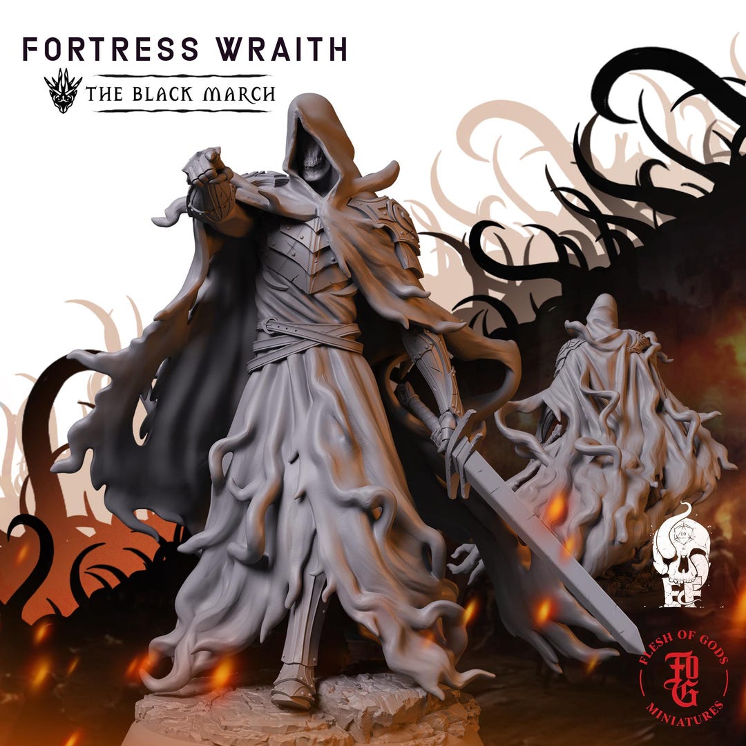Fortress Wraith | Fantasy Tabletop Miniature - 28MM - 100MM | Dungeons ...