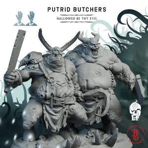 Putrid Butchers | Fantasy Tabletop Miniature - 28MM - 54MM | Dungeons and Dragons DND