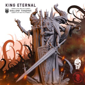 King Eternal | Fantasy Tabletop Miniature - 28MM - 54MM | Dungeons and Dragons DND