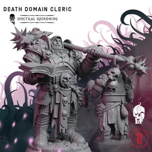 Death Domain Cleric | Fantasy Tabletop Miniature - 28MM - 100MM | Dungeons and Dragons DND