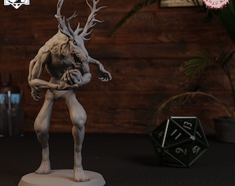 Wendigo | 3D Printed Fantasy Tabletop Miniature - 28MM - 100MM | Dungeons and Dragons DND