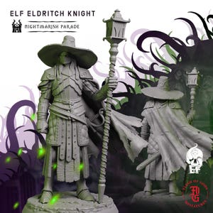 Elf Eldritch Knight | Fantasy Tabletop Miniature - 28MM - 100MM | Dungeons and Dragons DND