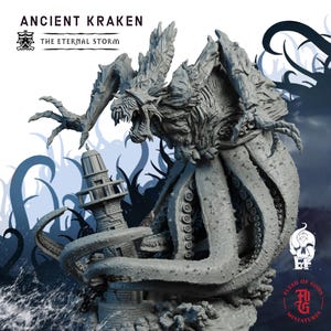 Ancient Kraken | Fantasy Tabletop Miniature - 28MM - 32MM | Dungeons and Dragons DND