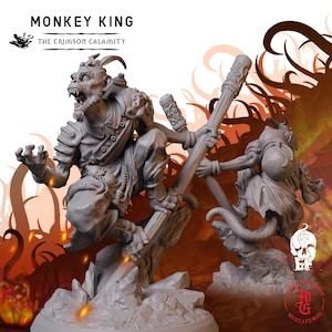 Monkey King | Fantasy Tabletop Miniature - 28MM - 100MM | Dungeons and Dragons DND