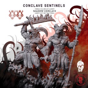 Conclave Sentinels | 3D Printed Fantasy Tabletop Miniatures - 28MM - 100MM| Dungeons and Dragons DND