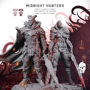 Cazadores de Medianoche / Miniaturas de juegos de mesa de fantasía - 28 mm - 100 mm / Dungeons and Dragons DND