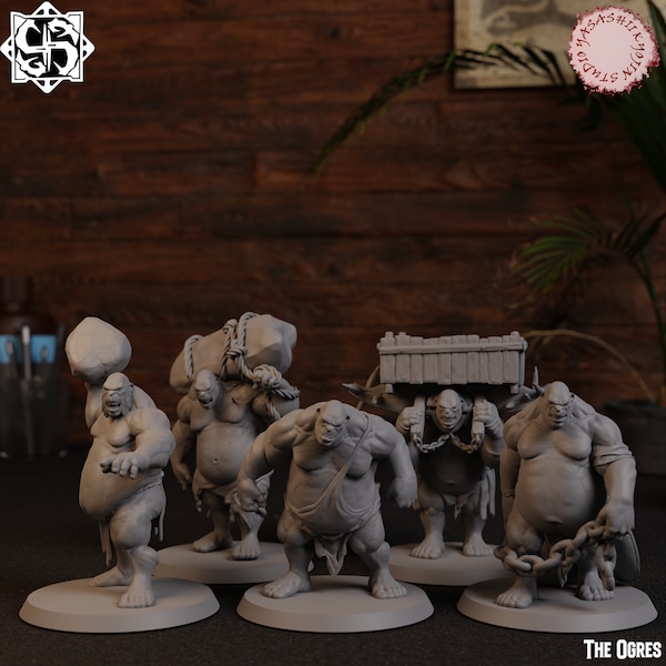 Ogres | 3D Printed Fantasy Tabletop Miniatures - 28MM - 100MM| Dungeons and Dragons DND