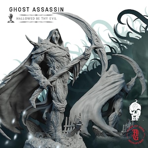 Ghost Assassin | Fantasy Tabletop Miniature - 28MM - 100MM | Dungeons and Dragons DND