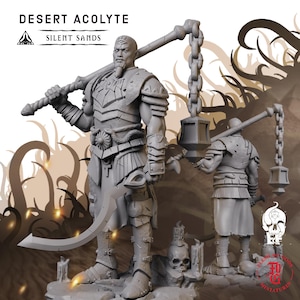 Desert Acolyte | Fantasy Tabletop Miniature - 28MM - 100MM | Dungeons and Dragons DND
