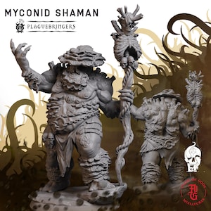 Myconid Shaman | Fantasy Tabletop Miniature - 28MM - 100MM | Dungeons and Dragons DND