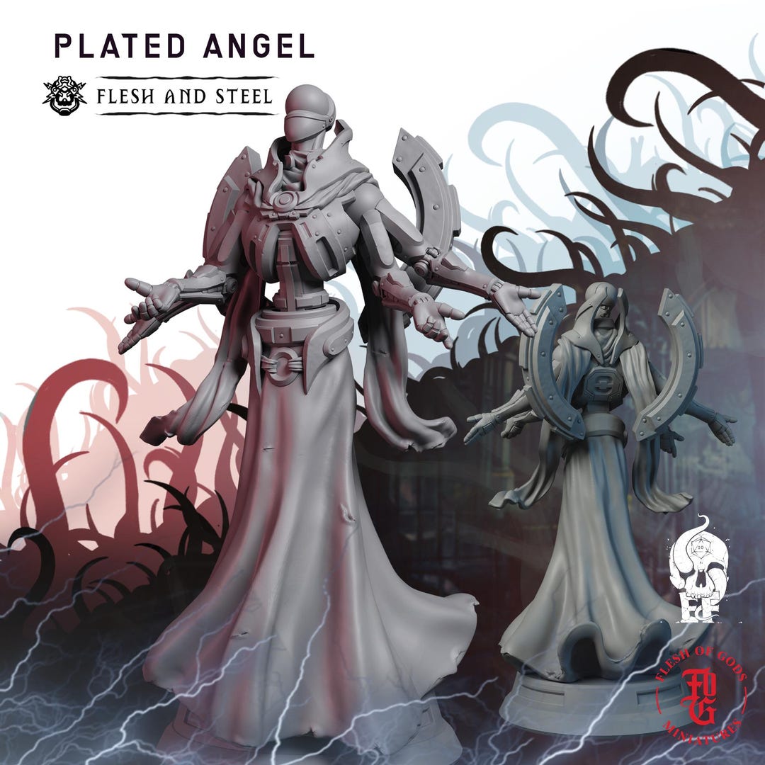 Plated Angel | Fantasy Tabletop Miniature - 28MM - 54MM | Dungeons and ...