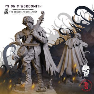 Psionic Wordsmith | Humanoid Miniature | High-Detail Resin Mini | DnD Tabletop RPG