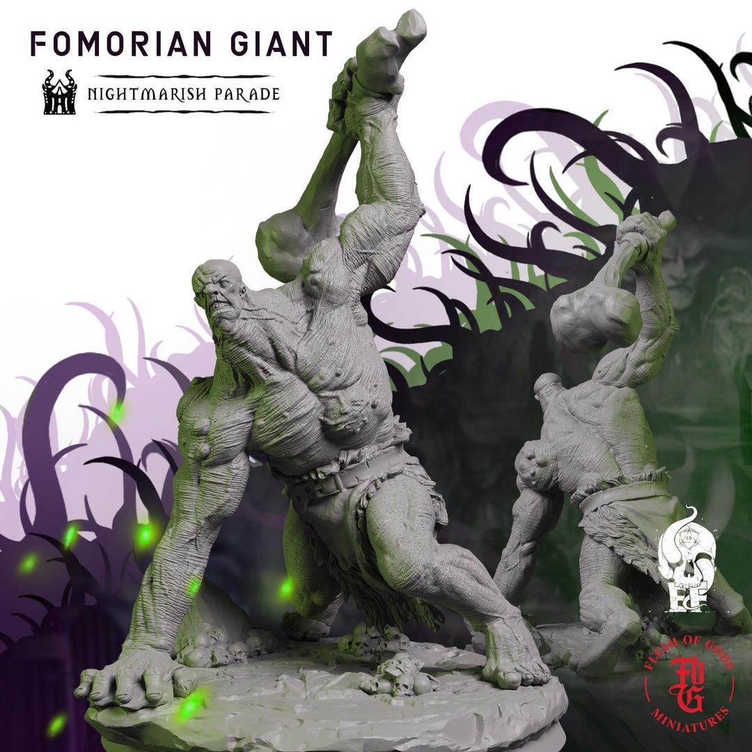 Fomorian Giant | Monster Miniature | High-detail Resin Mini | Dnd ...