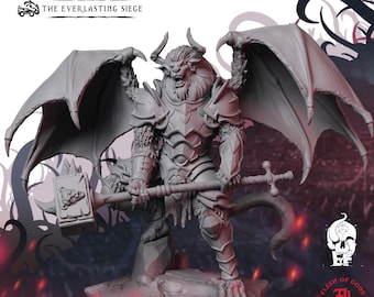 Demonic Warlord | Monster Miniature | High-Detail Resin Mini | DnD Tabletop RPG
