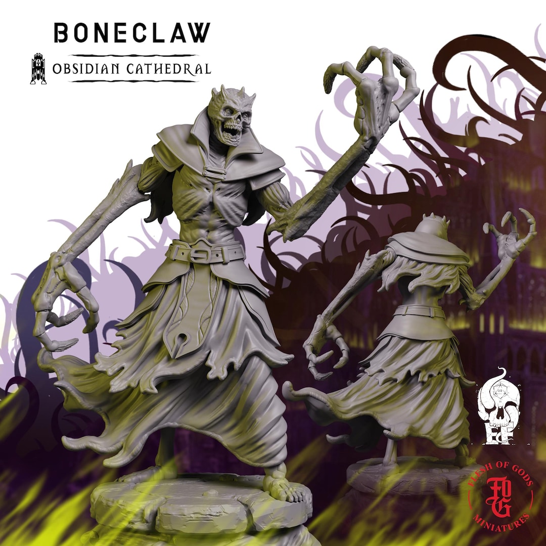 Boneclaw | Fantasy Tabletop Miniature - 28MM - 100MM | Dungeons and ...