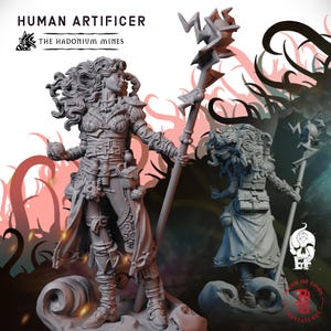 Human Artificer | Fantasy Tabletop Miniature - 28MM - 100MM | Dungeons and Dragons DND