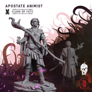 Apostate Animist | Fantasy Tabletop Miniature - 28MM - 100MM | Dungeons and Dragons DND
