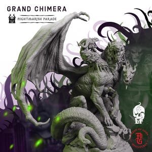 Grand Chimera | Fantasy Tabletop Miniature - 28MM - 45MM | Dungeons and Dragons DND