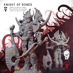 Knight of Bones | Fantasy Tabletop Miniature - 28MM - 100MM | Dungeons and Dragons DND