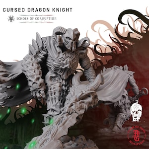 Cursed Dragon Knight | Fantasy Tabletop Miniature - 28MM - 100MM | Dungeons and Dragons DND
