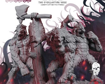 Siege Trolls | Humanoid Miniature | High-Detail Resin Mini | DnD Tabletop RPG
