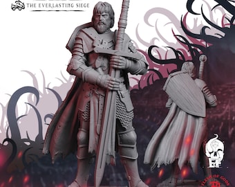 Lone Battle Master | Fantasy Tabletop Miniature - 28MM - 100MM | Dungeons and Dragons DND