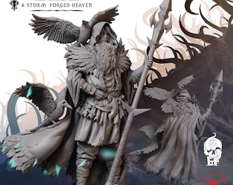 Ravenlord | Humanoid Miniature | High-Detail Resin Mini | DnD Tabletop RPG