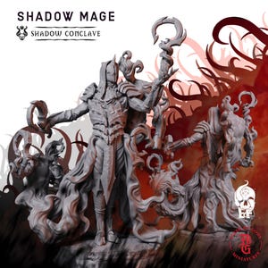 Shadow Mage | Fantasy Tabletop Miniature - 28MM - 100MM | Dungeons and Dragons DND