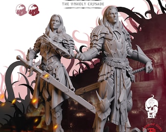 Vampire Fighters | Fantasy Tabletop Miniature - 28MM - 100MM | Dungeons and Dragons DND