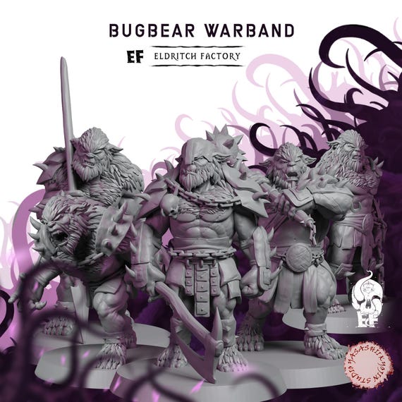 Bugbears | 3D Printed Fantasy Tabletop Miniatures - 28MM - 100MM| Dungeons and Dragons DND