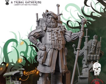 Reizende handelaar | Humanoïde miniatuur | Mini hars met hoge details | DnD-tablet-RPG