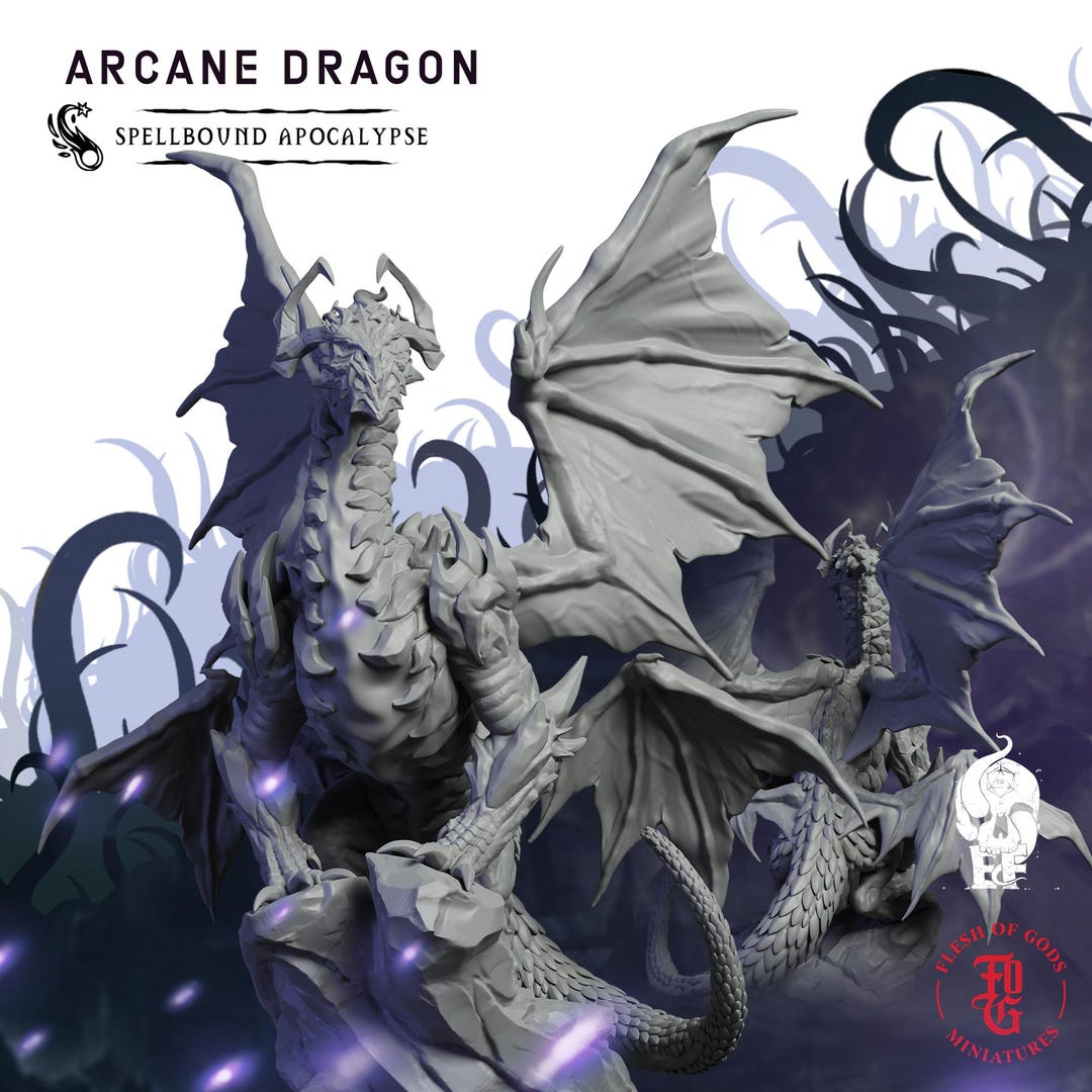 Arcane Dragon | Fantasy Tabletop Miniature - 28MM - 36MM