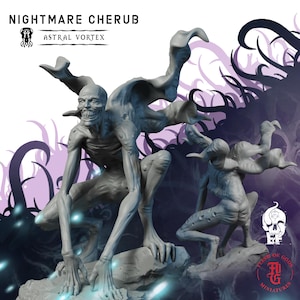 Nightmare Cherub | Fantasy Tabletop Miniature - 28MM - 100MM | Dungeons and Dragons DND