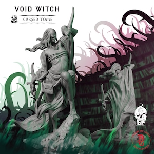 Void Witch | Fantasy Tabletop Miniature - 28MM - 100MM | Dungeons and Dragons DND