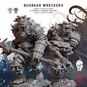 Bugbear Wreckers | 3D Printed Fantasy Tabletop Miniatures - 28MM - 100MM| Dungeons and Dragons DND