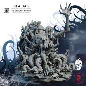 Sea Hag | Fantasy Tabletop Miniature - 28MM - 54MM | Dungeons and Dragons DND