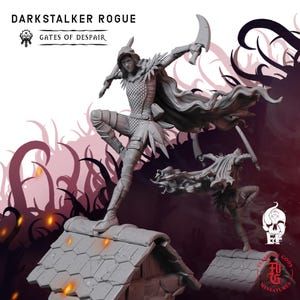 Darkstalker Rogue | Fantasy Tabletop Miniature - 28MM - 100MM | Dungeons and Dragons DND