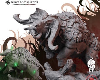 Megalohorn | Beast Miniature | High-Detail Resin Mini | DnD Tabletop RPG