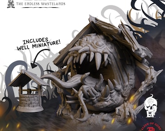 Well Mimic | Horror Miniature | High-Detail Resin Mini | DnD Tabletop RPG