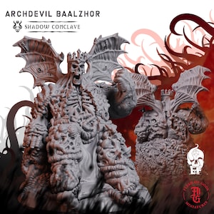 Archdevil Baalzhor | 3D Printed Fantasy Tabletop Miniature - 28MM - 54MM | Dungeons and Dragons DND